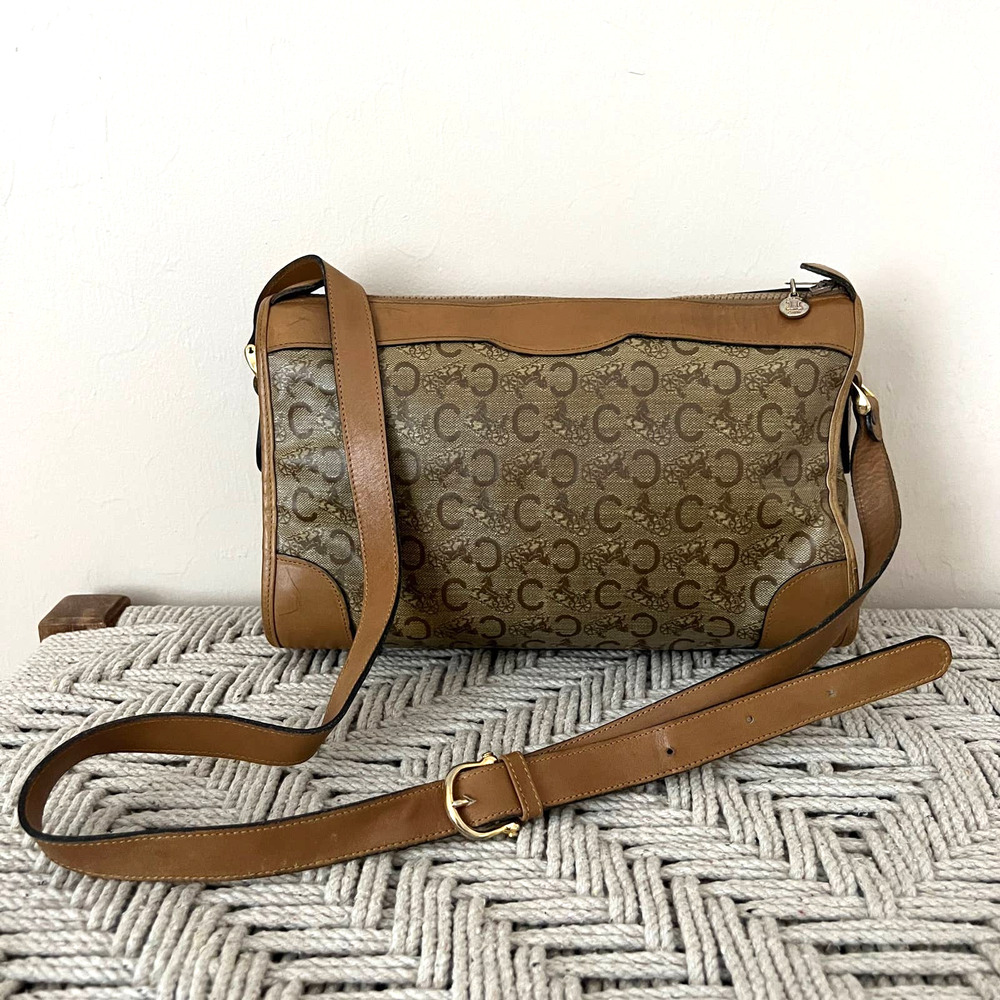 Celine Macadam Diffusion Tan Canvas And Leather C… - image 4